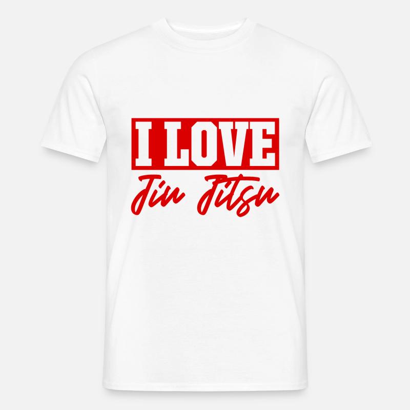 Ich liebe Jiu Jitsu - Männer T-Shirt - Weiß
