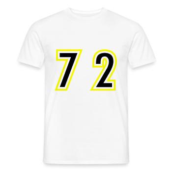 72 Zahl College - Männer T-Shirt - Weiß - Vorne - AI Model Male 178 dark (178cm)
