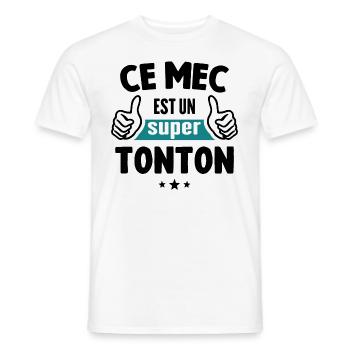 Ce Mec Est Un Super Tonton - T-shirt homme - blanc - Devant - AI Model Male 178 dark (178cm)
