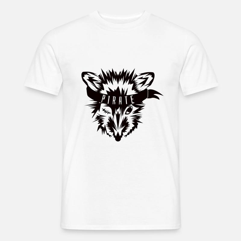 Fox Pirat - Männer T-Shirt - Weiß
