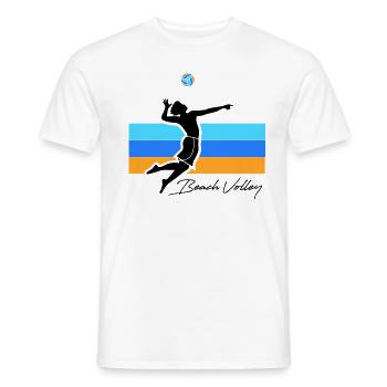 Beach-volleyeur - T-shirt homme - blanc - Devant - AI Model Male 178 dark (178cm)