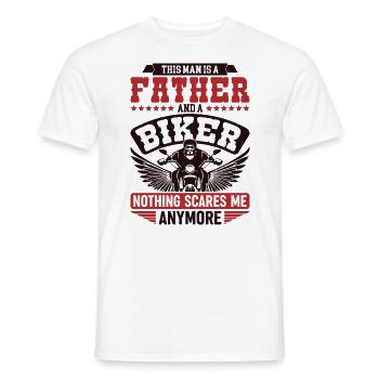 Herre Bedstefar Fathers Day Man Biker Motorcykel - Mænd T-shirt - hvid - Foran - AI Model Male 178 dark (178cm)