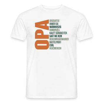 Opa Geschenk Großvater - Männer T-Shirt - Weiß - Vorne - AI Model Male 178 dark (178cm)