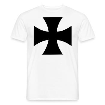 Kreuz - Männer T-Shirt - Weiß - Vorne - AI Model Male 178 dark (178cm)