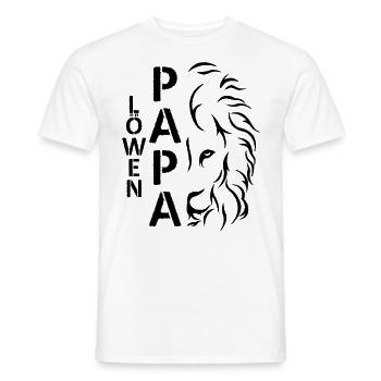 löwen Papa Vatertagsgeschenk Vatertag - Männer T-Shirt - Weiß - Vorne - AI Model Male 178 dark (178cm)