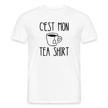 tea shirt - T-shirt homme - blanc - Devant - AI Model Male 178 dark (178cm)