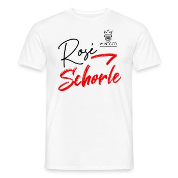 Winegod lustiger Spruch Rose' Schorle - Männer T-Shirt - Weiß - Vorne - AI Model Male 178 dark (178cm)
