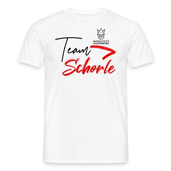 Winegod funny saying Team Schorle - Men's T-Shirt - white - Front - AI Model Male 178 dark (178cm)