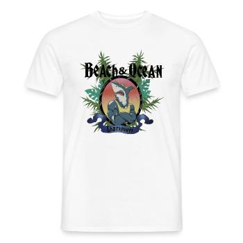 Hai mit Muskeln - Männer T-Shirt - Weiß - Vorne - AI Model Male 178 dark (178cm)
