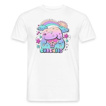 Sunshine bubble head cutie with text - Men's T-Shirt - white - Front - AI Model Male 178 dark (178cm)