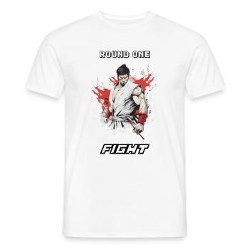 The fighter - Men's T-Shirt - white - Front - AI Model Male 178 dark (178cm)