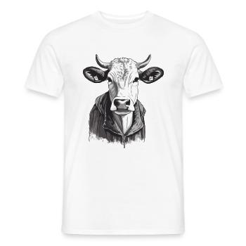 Kuhkopf - Männer T-Shirt - Weiß - Vorne - AI Model Male 178 dark (178cm)