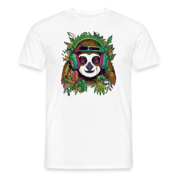 DJ Sloth Party Lover EDM Festival - Men's T-Shirt - white - Front - AI Model Male 178 dark (178cm)