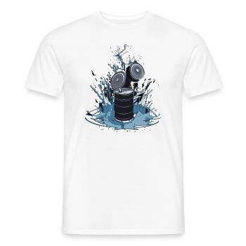 Festival de musique drum and bass DnB - T-shirt homme - blanc - Devant - AI Model Male 178 dark (178cm)