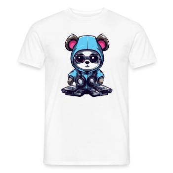 Rave Dj EDM Party Cute Bear Festival Raver - Männer T-Shirt - Weiß - Vorne - AI Model Male 178 dark (178cm)