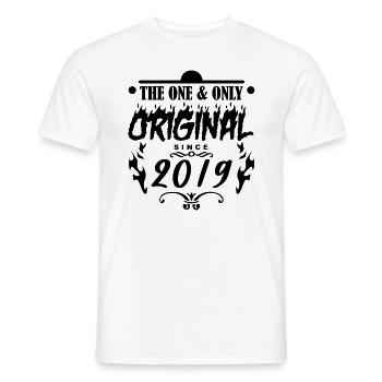 2019 - Baujahr 2019 - Jahrgang 2019 - Männer T-Shirt - Weiß - Vorne - AI Model Male 178 dark (178cm)