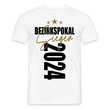 Bezirkspokal Sieger 2024 - Männer T-Shirt - Weiß - Vorne - AI Model Male 178 dark (178cm)