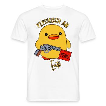 Psychisch am Ente - Männer T-Shirt - Weiß - Vorne - AI Model Male 178 dark (178cm)