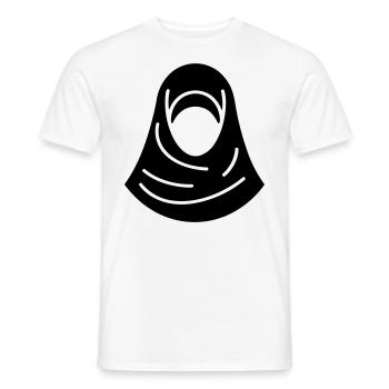 Hijab Kopftuch Muslimische Frau - Männer T-Shirt - Weiß - Vorne - AI Model Male 178 dark (178cm)