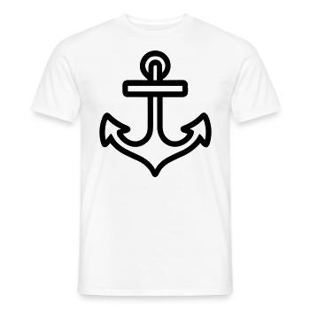 Anker - Männer T-Shirt - Weiß - Vorne - AI Model Male 178 dark (178cm)