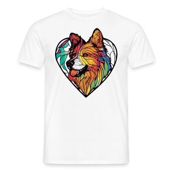 Samojede Hund Herz Love - Männer T-Shirt - Weiß - Vorne - AI Model Male 178 dark (178cm)