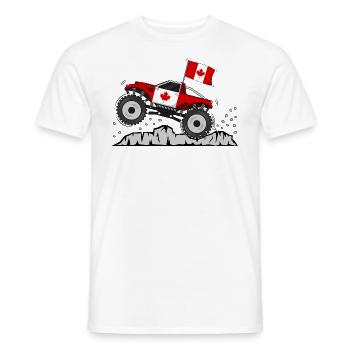 Monster Truck Canada Flag - Men's T-Shirt - white - Front - AI Model Male 178 dark (178cm)