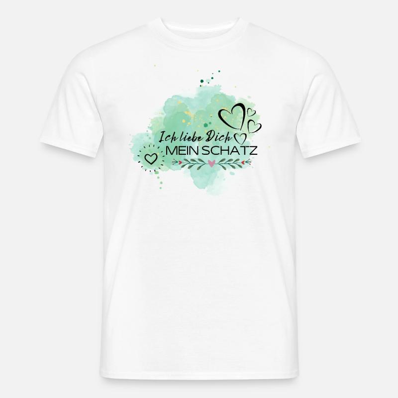 Ich liebe Dich - Männer T-Shirt - Weiß