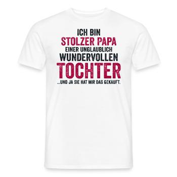 Dad Father Father's Day Daughter - Men's T-Shirt - white - Front - AI Model Male 178 dark (178cm)