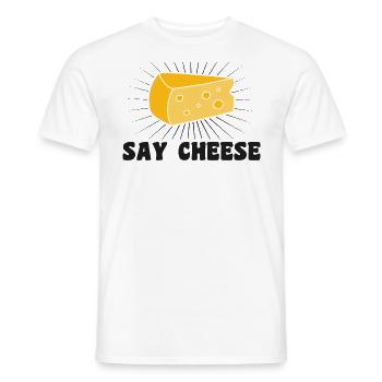Dites fromage - T-shirt homme - blanc - Devant - AI Model Male 178 dark (178cm)
