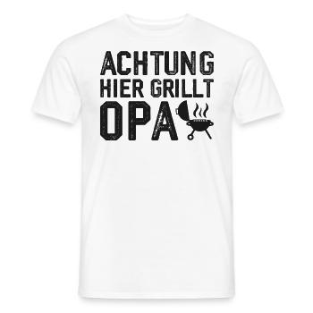 Grilling Grill Master Grandpa Grill Gift Idea - Men's T-Shirt - white - Front - AI Model Male 178 dark (178cm)
