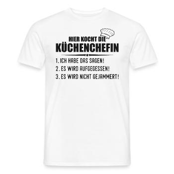 Cuisiner drôle cuisinier chef cadeau - T-shirt homme - blanc - Devant - AI Model Male 178 dark (178cm)