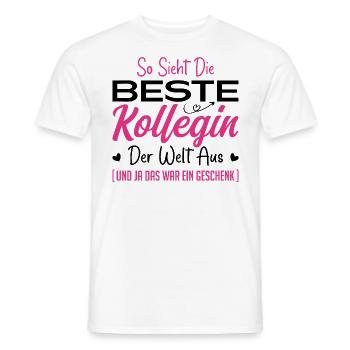 Collègue de travail Idée cadeau Meilleur collègue - T-shirt homme - blanc - Devant - AI Model Male 178 dark (178cm)