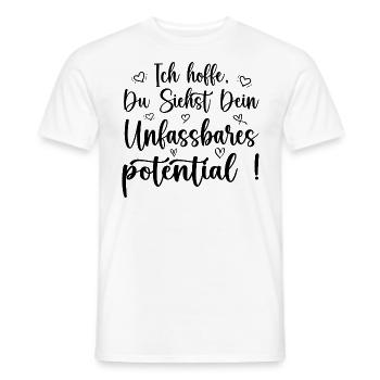 unfassbares potential achtsamkeit motivation - Männer T-Shirt - Weiß - Vorne - AI Model Male 178 dark (178cm)