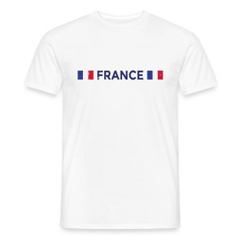 France Football Maillot de foot Drapeau Français - T-shirt homme - blanc - Devant - AI Model Male 178 dark (178cm)