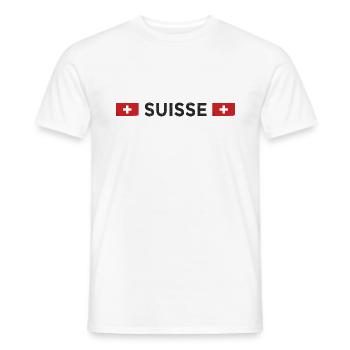 Maillot Suisse Football Fan Drapeau Suisse - T-shirt homme - blanc - Devant - AI Model Male 178 dark (178cm)