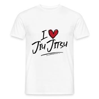 J’adore le Jiu Jitsu - T-shirt homme - blanc - Devant - AI Model Male 178 dark (178cm)