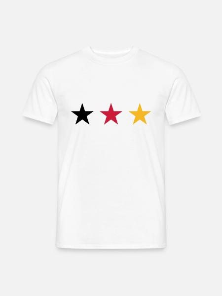 Three stars Germany flag - Men's T-Shirt - white