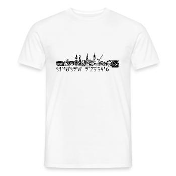Skyline Kassel - T-shirt homme - blanc - Devant - AI Model Male 178 dark (178cm)