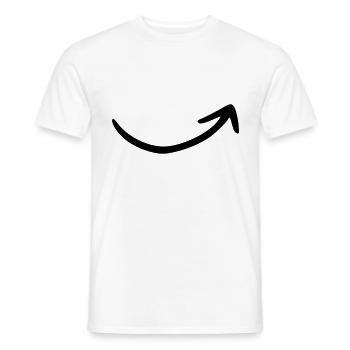 Arrow drawing sketch black - Men's T-Shirt - white - Front - AI Model Male 178 dark (178cm)