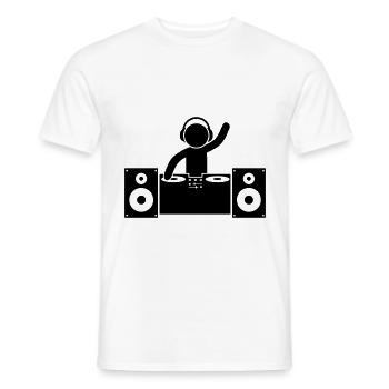 Platines dj - T-shirt homme - blanc - Devant - AI Model Male 178 dark (178cm)
