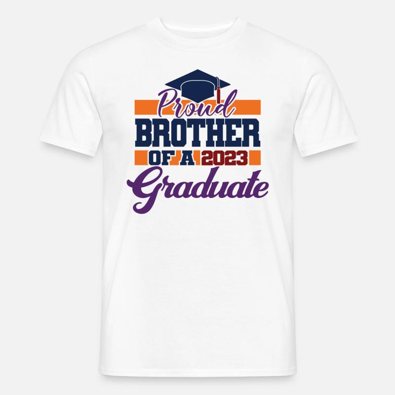 Stolzer Bruder eines Abschlussgeschenks 2023 - Männer T-Shirt - Weiß