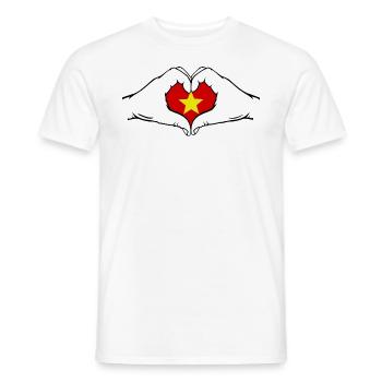 Vietnam Herzform - Männer T-Shirt - Weiß - Vorne - AI Model Male 178 dark (178cm)