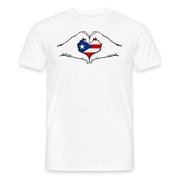 Puerto Rico Herzform - Männer T-Shirt - Weiß - Vorne - AI Model Male 178 dark (178cm)