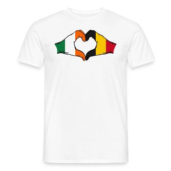Irland Belgien Herzform mit Hände - Männer T-Shirt - Weiß - Vorne - AI Model Male 178 dark (178cm)