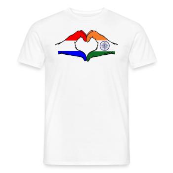 Holland India Hands Heart Shape - Men's T-Shirt - white - Front - AI Model Male 178 dark (178cm)