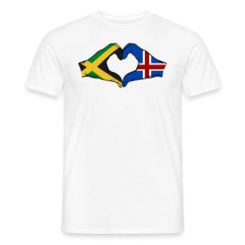 Jamaica Island Hands Heart Shape - Men's T-Shirt - white - Front - AI Model Male 178 dark (178cm)