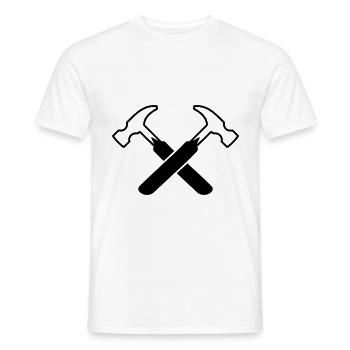 Symbole du marteau - T-shirt homme - blanc - Devant - AI Model Male 178 dark (178cm)