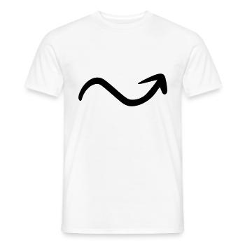 Arrow drawing sketch black - Men's T-Shirt - white - Front - AI Model Male 178 dark (178cm)