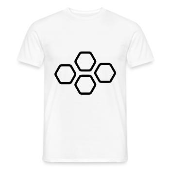 Beekeeper symbol - Men's T-Shirt - white - Front - AI Model Male 178 dark (178cm)