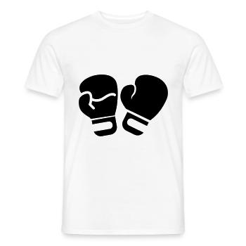 Symbole des gants de boxe - T-shirt homme - blanc - Devant - AI Model Male 178 dark (178cm)